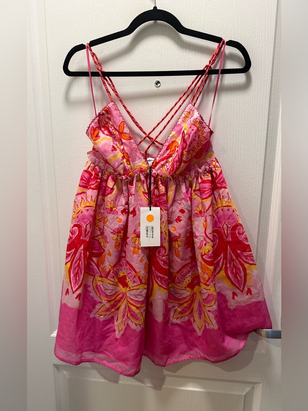 JACQUE THE LABEL Pink Floral Mini Dress – Size S – NWT - Picture 2 of 5